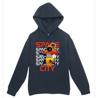 Htown Houston Space City Vintage Baseball Astronaut Urban Pullover Hoodie