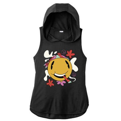 Happy Hippie Smoke Ladies PosiCharge Tri-Blend Wicking Draft Hoodie Tank