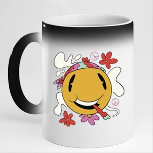 Happy Hippie Smoke 11oz Black Color Changing Mug