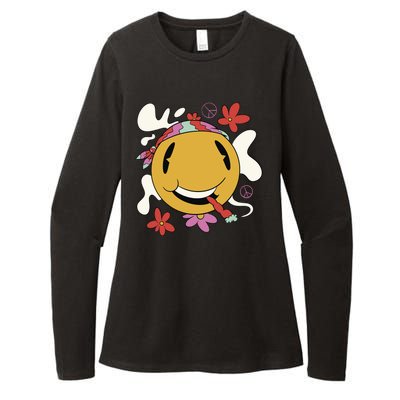 Happy Hippie Smoke Womens CVC Long Sleeve Shirt