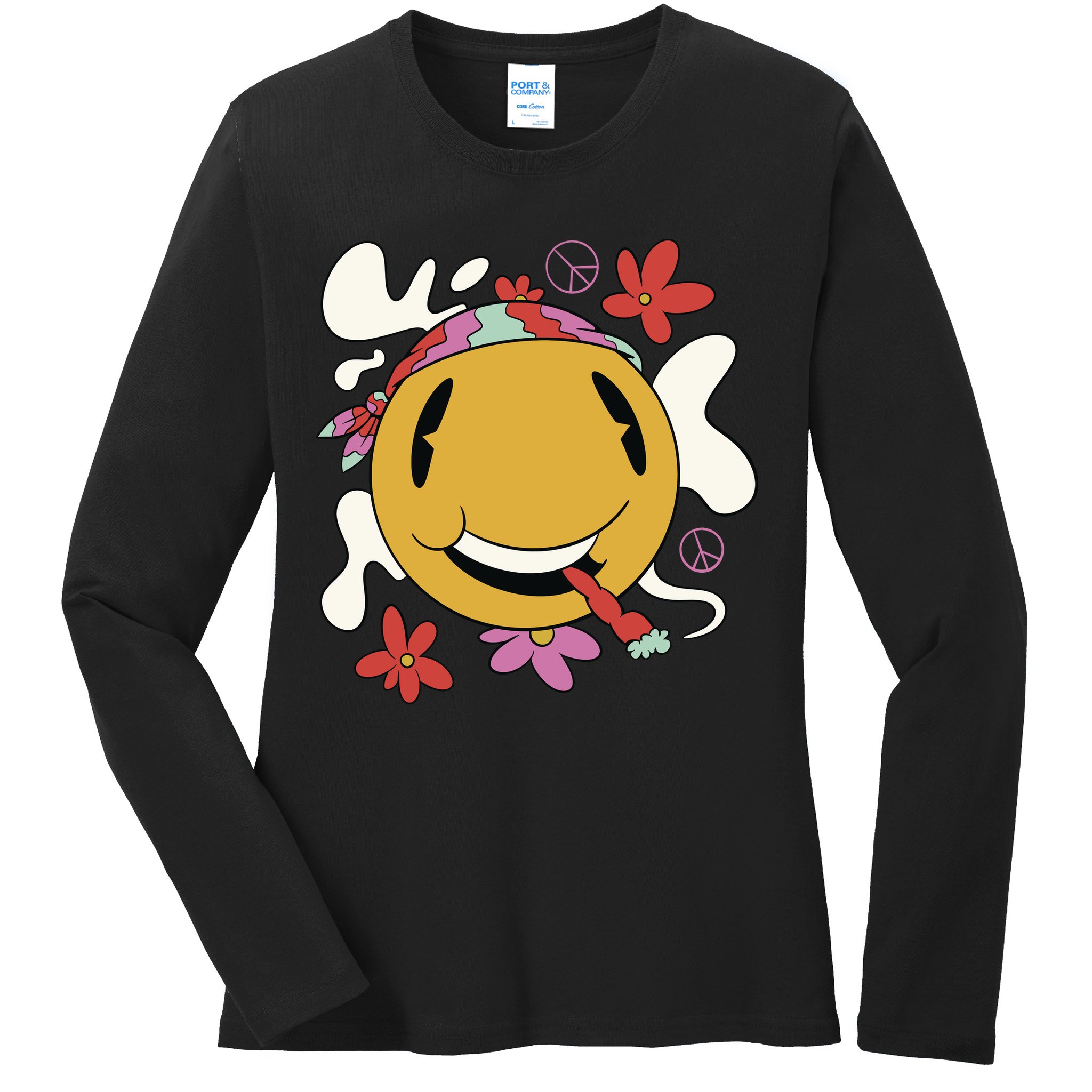 Happy Hippie Smoke Ladies Long Sleeve Shirt
