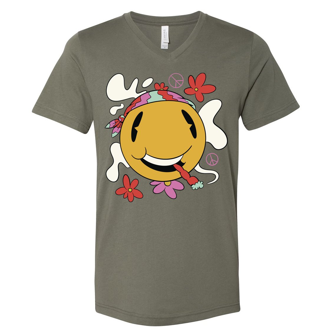 Happy Hippie Smoke V-Neck T-Shirt