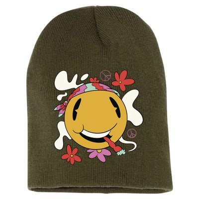 Happy Hippie Smoke Short Acrylic Beanie