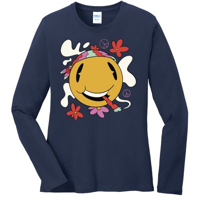 Happy Hippie Smoke Ladies Long Sleeve Shirt