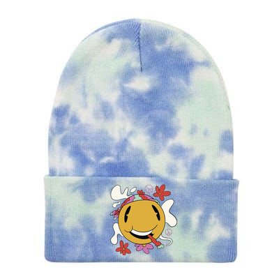 Happy Hippie Smoke Tie Dye 12in Knit Beanie