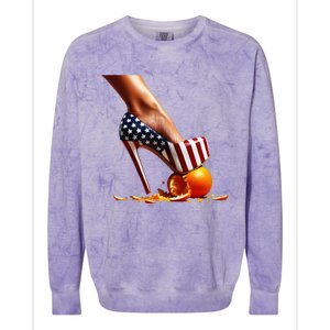 High Heels Squash Oranges; Kamala Harris Election Colorblast Crewneck Sweatshirt