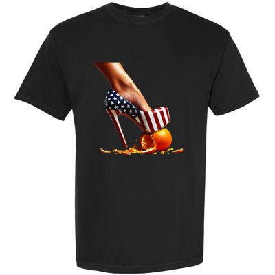 High Heels Squash Oranges; Kamala Harris Election Garment-Dyed Heavyweight T-Shirt