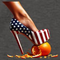 High Heels Squash Oranges; Kamala Harris Election Vector Backpack