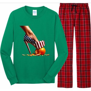 High Heels Squash Oranges; Kamala Harris Election Long Sleeve Pajama Set