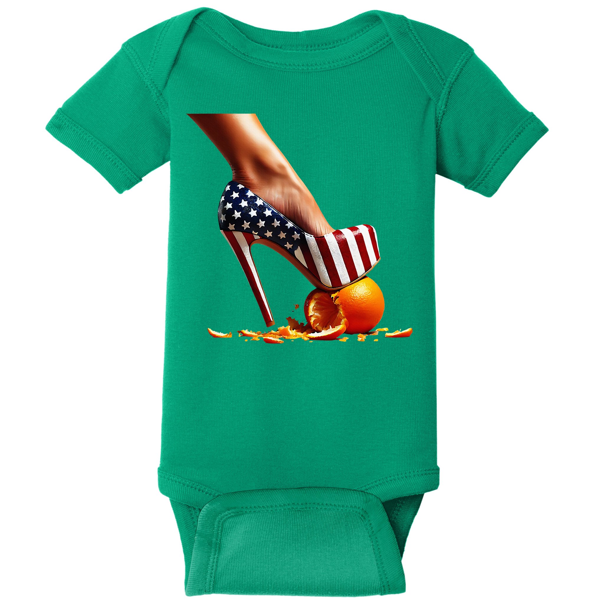 High Heels Squash Oranges; Kamala Harris Election Baby Bodysuit