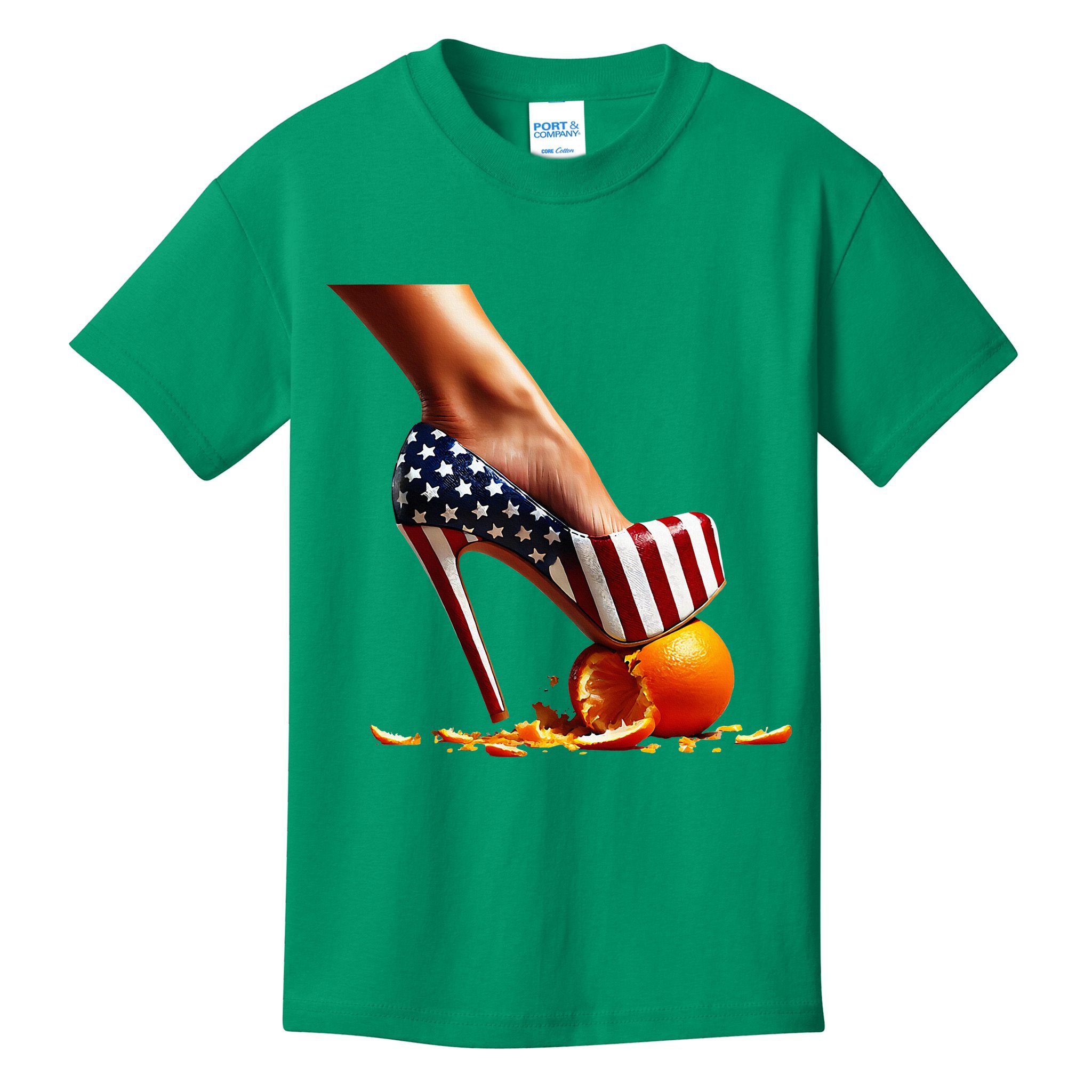 High Heels Squash Oranges; Kamala Harris Election Kids T-Shirt