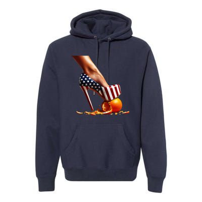 High Heels Squash Oranges; Kamala Harris Election Premium Hoodie