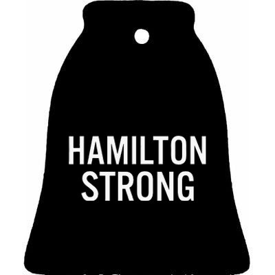 Hamilton High School Strong Ceramic Bell Ornament