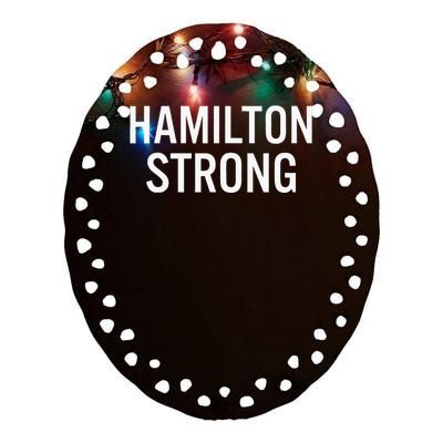 Hamilton High School Strong Ceramic Oval Ornament