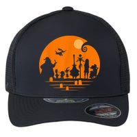 He Halloween Silhouette Flexfit Unipanel Trucker Cap