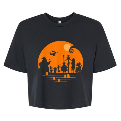 He Halloween Silhouette Bella+Canvas Jersey Crop Tee