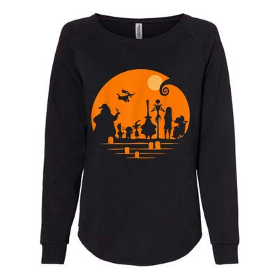 He Halloween Silhouette Womens California Wash Sweatshirt