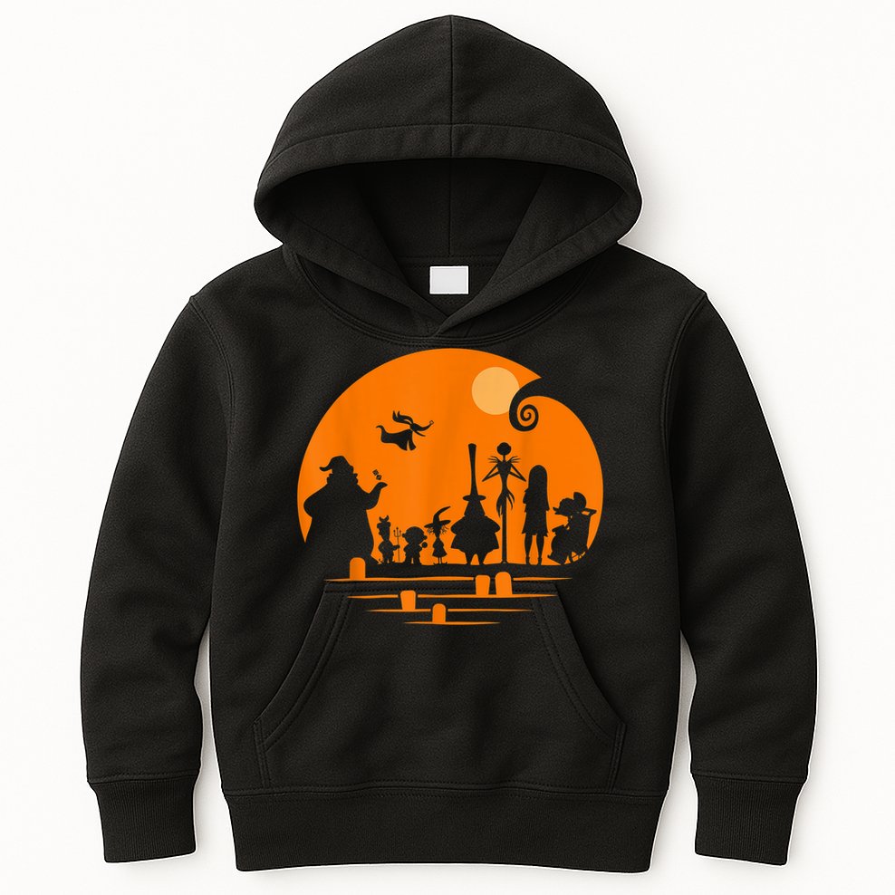 He Halloween Silhouette Kids Hoodie
