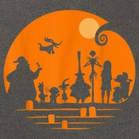 He Halloween Silhouette Cotton Canvas Backpack