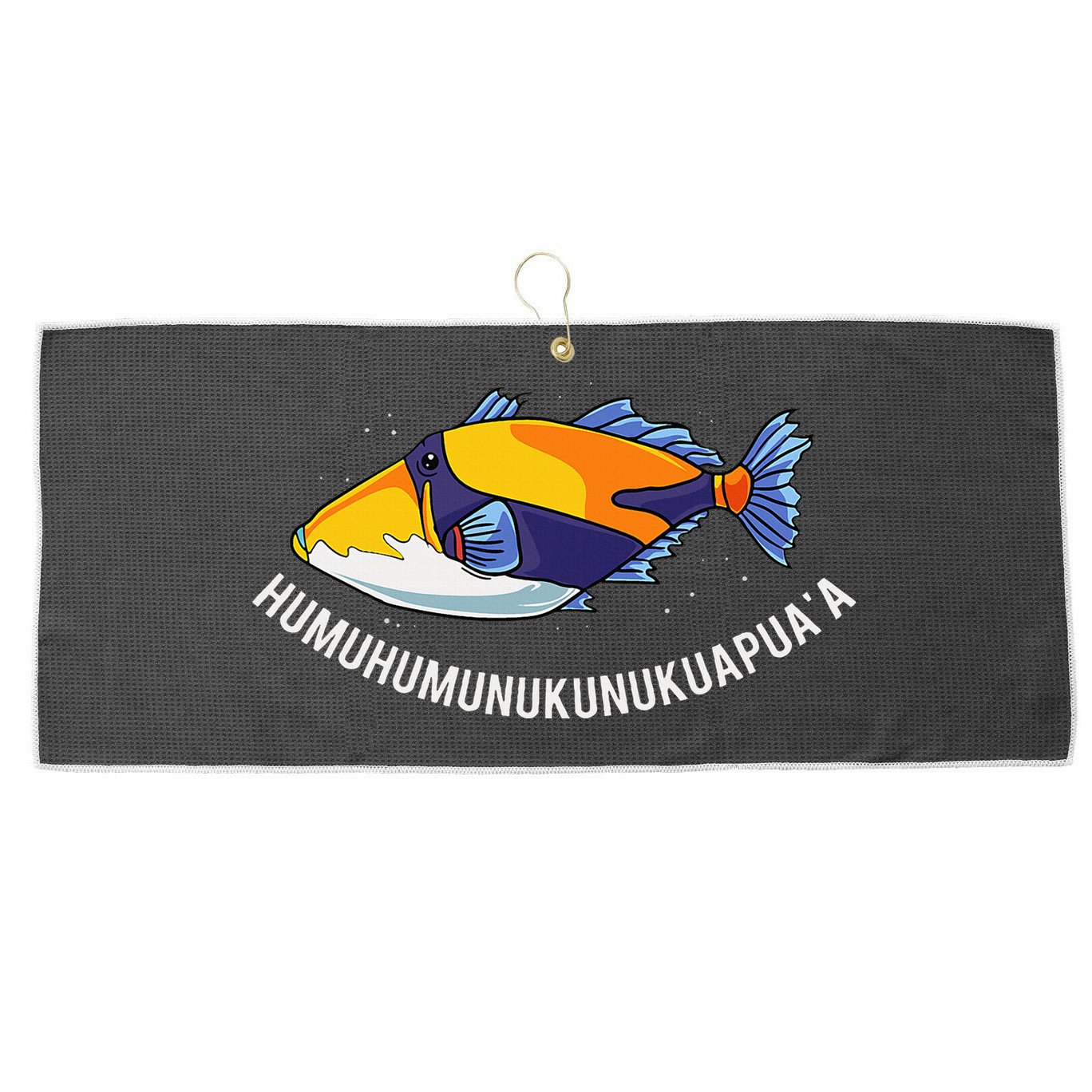 HumuhumunukunukuapuaA Hawaiian State Fish Large Microfiber Waffle Golf Towel
