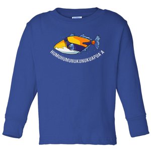 HumuhumunukunukuapuaA Hawaiian State Fish Toddler Long Sleeve Shirt