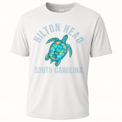 Hilton Head SC Beach Design Sea Turtle Illustration Gift Performance Shirt