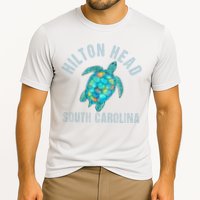 Hilton Head SC Beach Design Sea Turtle Illustration Gift Cooling Performance Crew T-Shirt