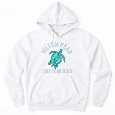 Hilton Head SC Beach Design Sea Turtle Illustration Gift Hoodie