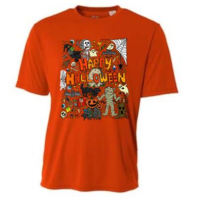 Happy Halloween Scary Retro Gift Cooling Performance Crew T-Shirt