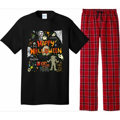 Happy Halloween Scary Retro Gift Pajama Set