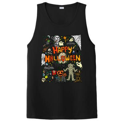 Happy Halloween Scary Retro Gift PosiCharge Competitor Tank