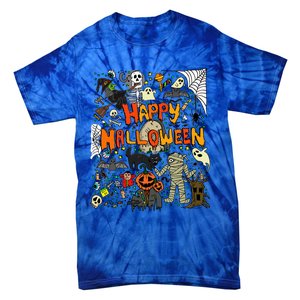 Happy Halloween Scary Retro Gift Tie-Dye T-Shirt