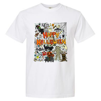 Happy Halloween Scary Retro Gift Garment-Dyed Heavyweight T-Shirt