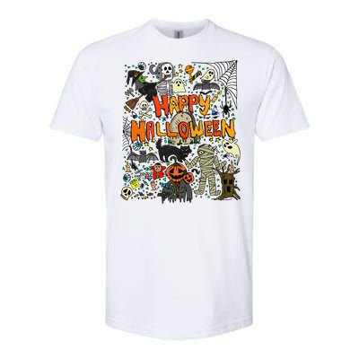 Happy Halloween Scary Retro Gift Softstyle CVC T-Shirt