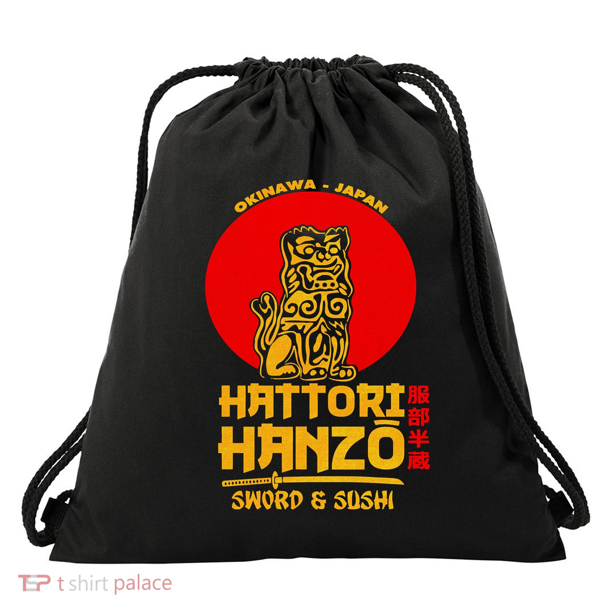 Hattori Hanzos Sword And Sushi Drawstring Bag