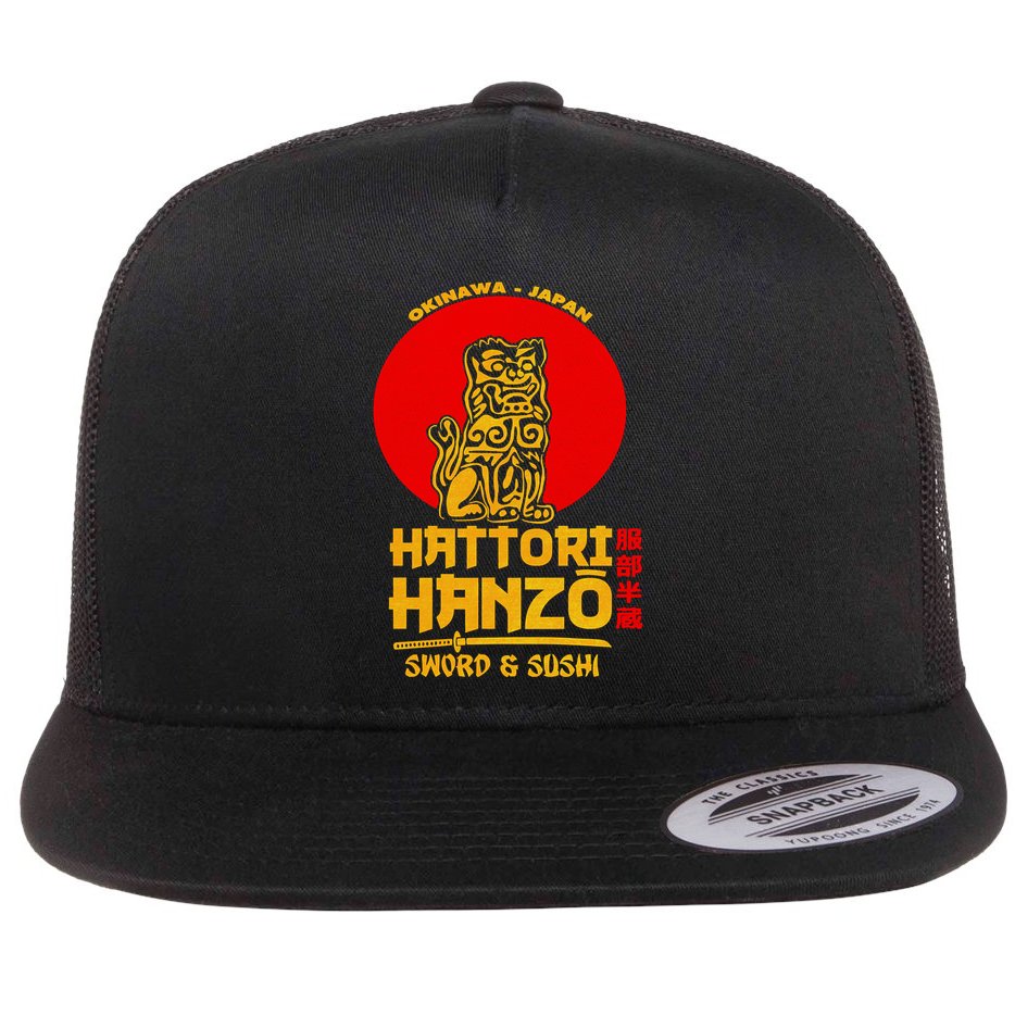 Hattori Hanzos Sword And Sushi Flat Bill Trucker Hat