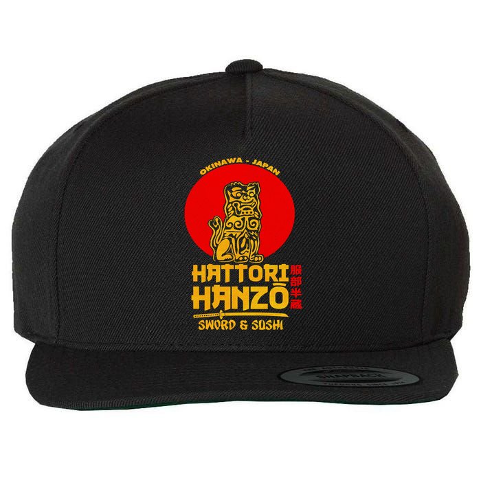 Hattori Hanzos Sword And Sushi Wool Snapback Cap