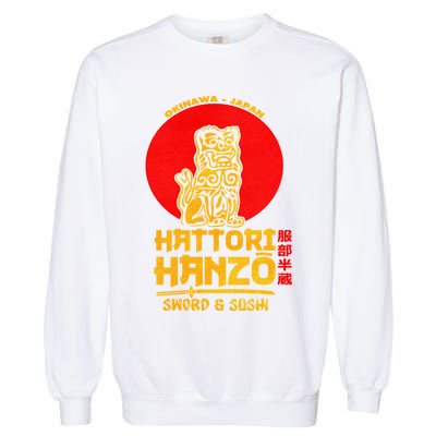 Hattori Hanzos Sword And Sushi Garment-Dyed Sweatshirt