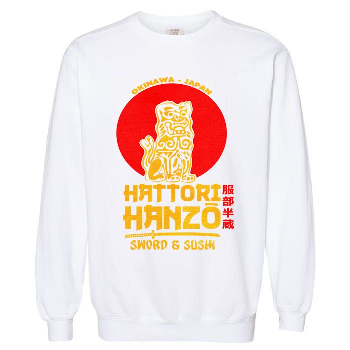 Hattori Hanzos Sword And Sushi Garment-Dyed Sweatshirt