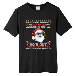 Ho Ho Snows Out Hos Out Ugly Style Christmas Santa Cute Gift Tall Fusion ChromaSoft Performance T-Shirt