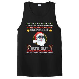 Ho Ho Snows Out Hos Out Ugly Style Christmas Santa Cute Gift PosiCharge Competitor Tank