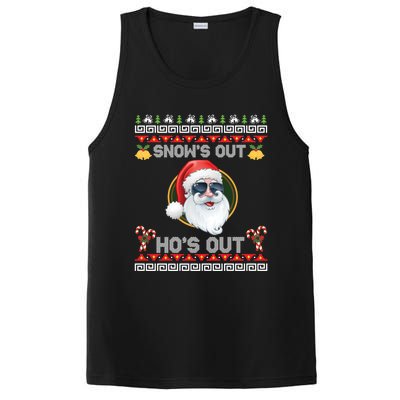 Ho Ho Snows Out Hos Out Ugly Style Christmas Santa Cute Gift PosiCharge Competitor Tank