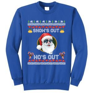 Ho Ho Snows Out Hos Out Ugly Style Christmas Santa Cute Gift Sweatshirt