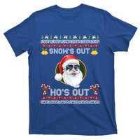 Ho Ho Snows Out Hos Out Ugly Style Christmas Santa Cute Gift T-Shirt