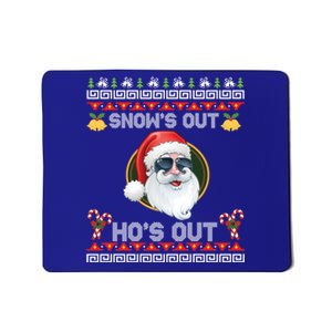 Ho Ho Snows Out Hos Out Ugly Style Christmas Santa Cute Gift Mousepad