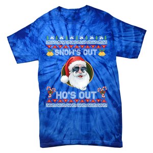 Ho Ho Snows Out Hos Out Ugly Style Christmas Santa Cute Gift Tie-Dye T-Shirt