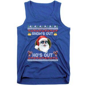 Ho Ho Snows Out Hos Out Ugly Style Christmas Santa Cute Gift Tank Top