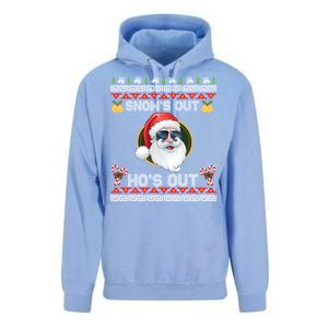 Ho Ho Snows Out Hos Out Ugly Style Christmas Santa Cute Gift Unisex Surf Hoodie