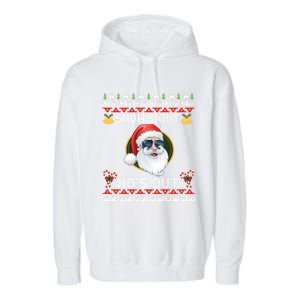 Ho Ho Snows Out Hos Out Ugly Style Christmas Santa Cute Gift Garment-Dyed Fleece Hoodie