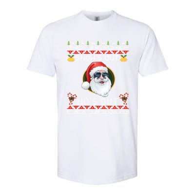 Ho Ho Snows Out Hos Out Ugly Style Christmas Santa Cute Gift Softstyle CVC T-Shirt